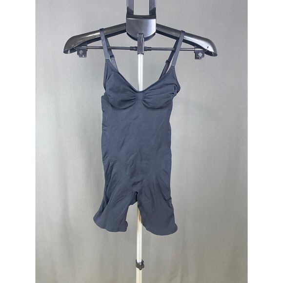 Women’s Black Shapewear Romper Bodysuit Size L Adjustable Straps Comfort - Picture 2 of 4